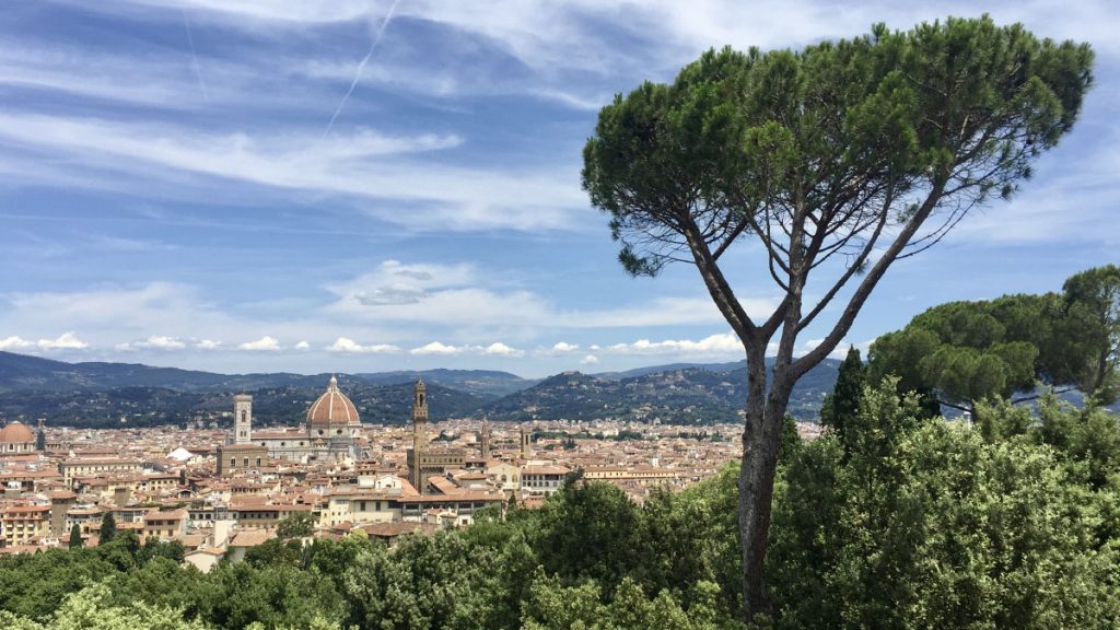 Uitzicht op centrum van Florence vanaf Forte di Belvedere